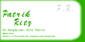 patrik ritz business card